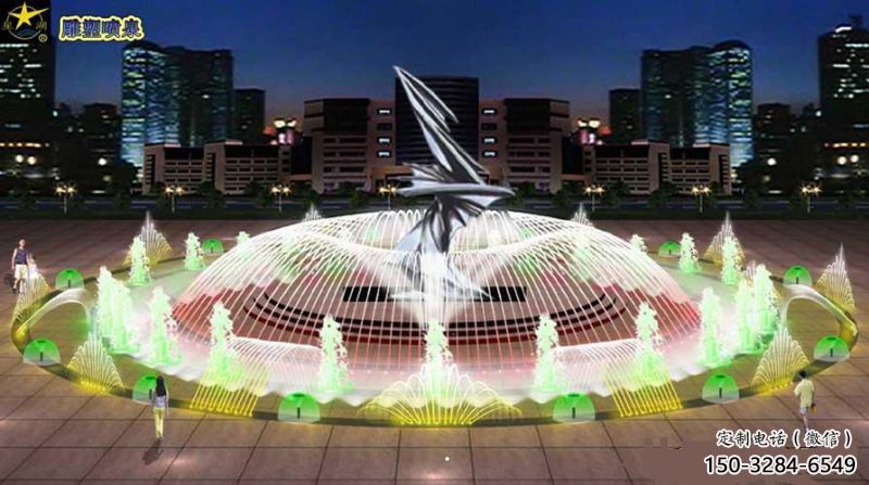 遼源水景搖擺噴泉雕塑，循環(huán)噴水模式噴泉雕塑加工