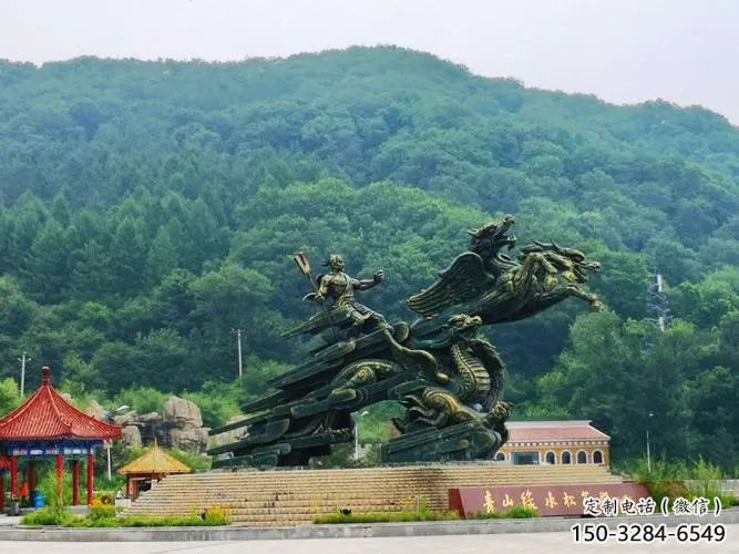 遼源夸父逐日雕塑，鑄銅神話(huà)人物雕塑