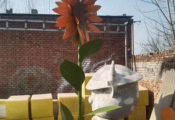 岳陽太陽花雕塑工程，美陳雕塑，玻璃鋼太陽花雕塑廠家