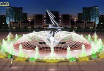 懷化長沙水景搖擺噴泉雕塑，循環(huán)噴水模式噴泉雕塑加工