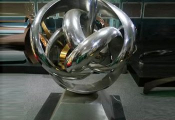 通化地產(chǎn)雙環(huán)雕塑定做，城區(qū)小品，景觀不銹鋼雙環(huán)雕塑定價