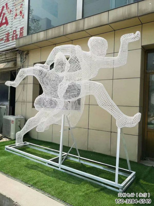 安義鏤空健兒雕塑制造，校園雕塑，金屬鐵藝人物雕塑展品