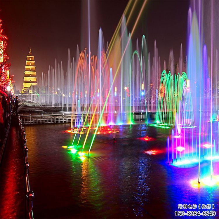 隆德選定噴泉雕塑，燈光數控效果，水景藝術雕塑