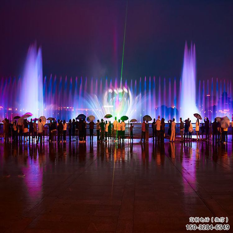 平羅水景程控噴泉雕塑，高噴循環(huán)噴水方式設計