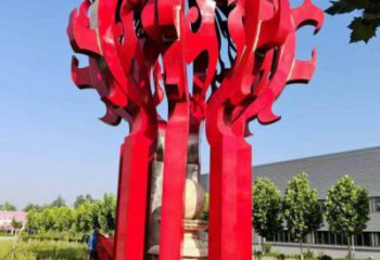 西湖火球雕塑，精神堡壘火球雕塑落地展示