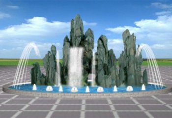 金鳳電影變頻噴泉雕塑，水景噴泉雕塑承接