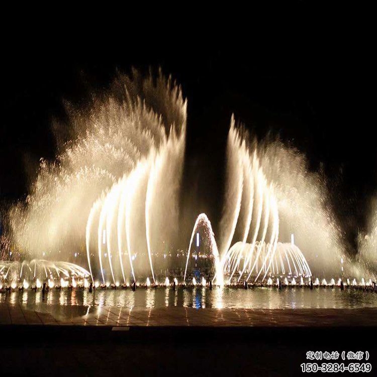 西安水景程控噴泉雕塑，高噴循環噴水方式設計制作