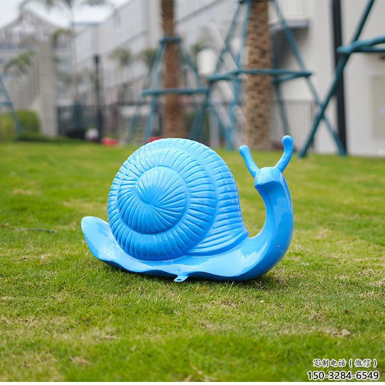 綿陽彩繪蝸牛雕塑廠家，園林動物小品，玻璃鋼蝸牛雕塑生產
