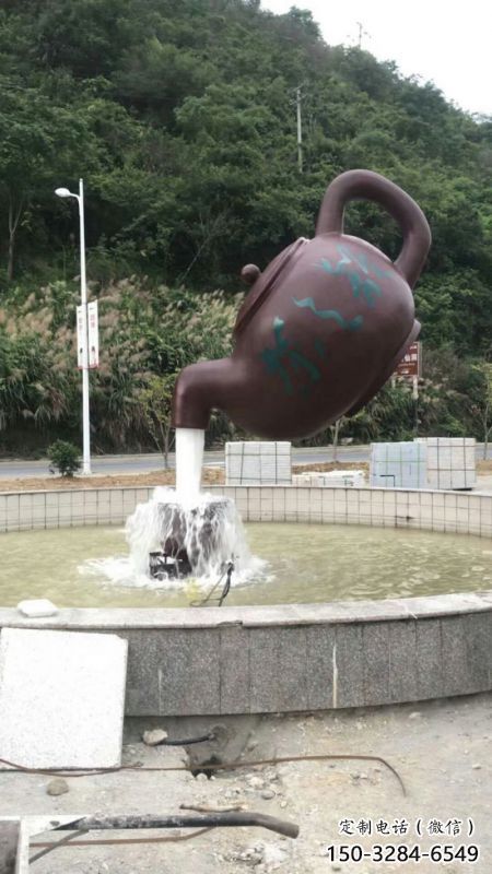 當雄小區天壺標志雕塑，多彩藝術，天壺雕塑生產廠家