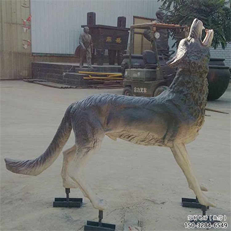 吐魯番銅狼雕塑廠家，銅雕動(dòng)物狼，仿真工藝制作