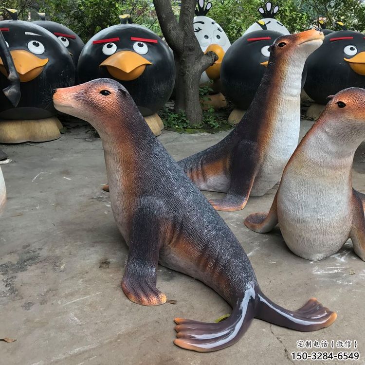 拱墅園林海豹雕塑