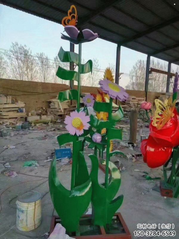 巴南茉莉花雕塑訂做，城市雕塑，不銹鋼茉莉花雕塑廠