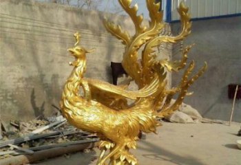 日喀則鳳凰雕塑廠家，鍛造工藝，銅鳳凰雕塑廠家承接