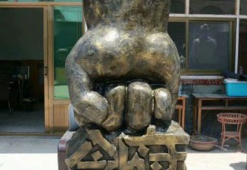 大理握拳雕塑訂做，歐式風格，玻璃鋼握拳雕塑廠家選定