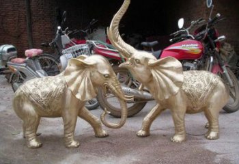 舟山大象雕塑制造商，小區擺件，銅大象雕塑提供