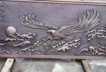 合川老鷹浮雕訂做，景區雕塑，鍛銅動物浮雕定價