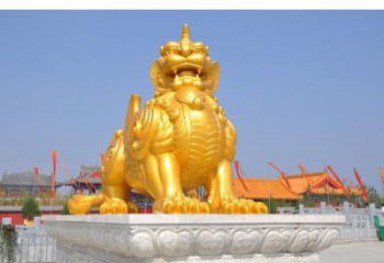 南岸廣場貔貅雕塑，動物彩繪雕塑，抽象效果