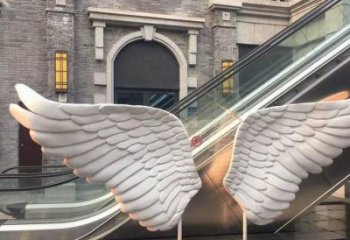 長壽景觀鳥翅雕塑制造，歐式風(fēng)格，不銹鋼鳥翅雕塑定價