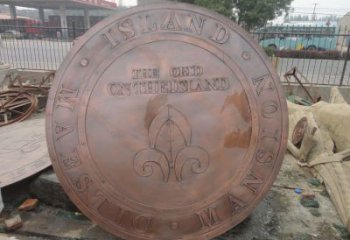 萬州彩繪校徽雕塑